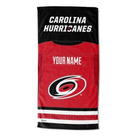 [Personalization Only] OFFICIAL NHL Jersey Personalized Beach Towel - Hurricanes