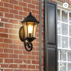 1-Pack Vintage Wall-Mounted Outdoor Lantern Light  Elegant Black Metal Sconce For Porch, Patio, And Garden Lighting  Bulb Not Included (Color: Black)
