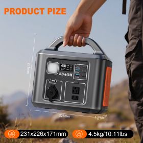 600W Portable Power Station,538.7Wh 145600mAh Solar Generator For Outdoor Camping, Home Backup,Power Outages ,No Solar Panel (Option: 600w)